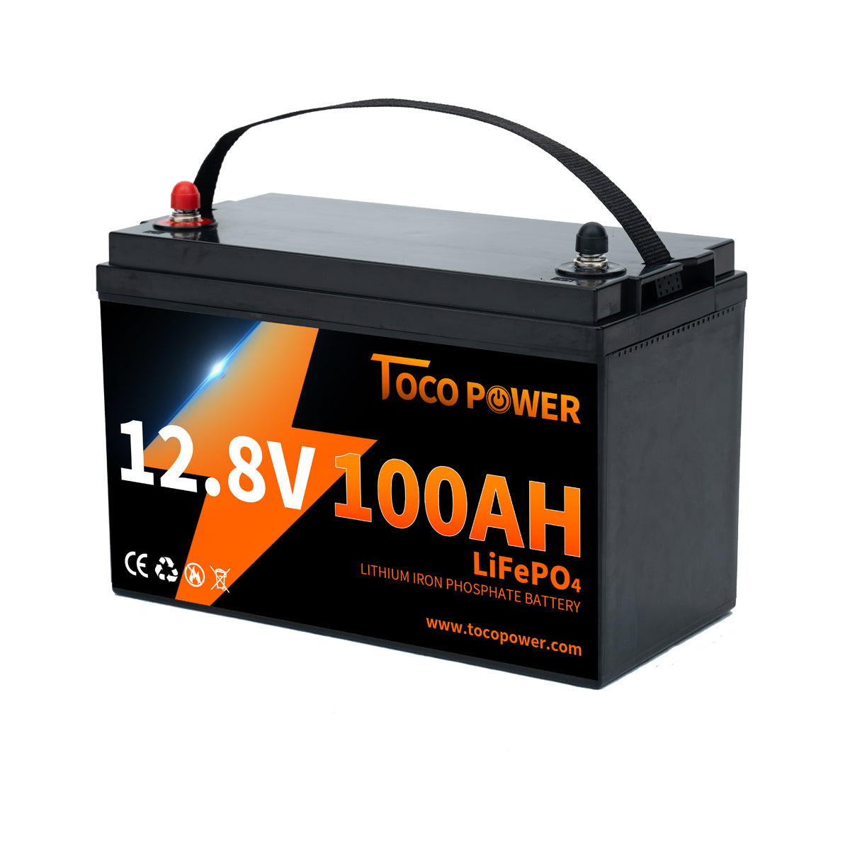 Tocopower 12V 100Ah LiFePO4 Lithium Battery RV/Marine/Solar battery