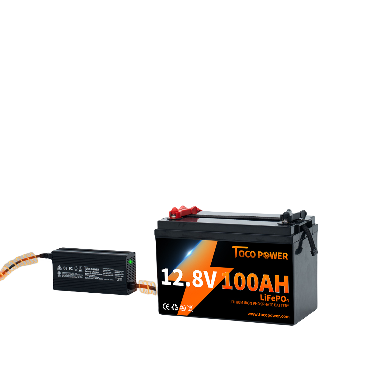 Tocopower 12V 100Ah LiFePO4 Lithium Battery RV/Marine/Solar battery